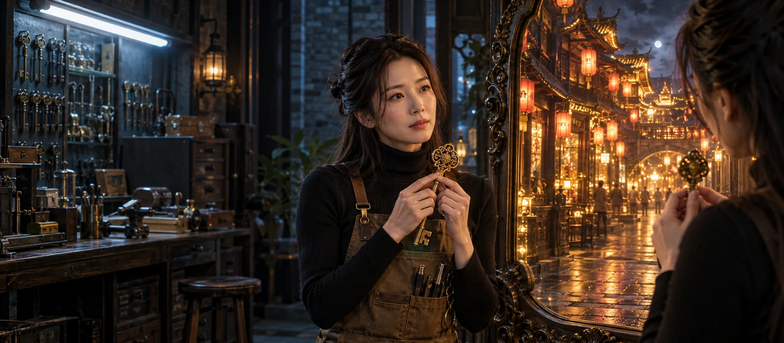 黄果魔改短剧《镜中长街未打烊》横幅