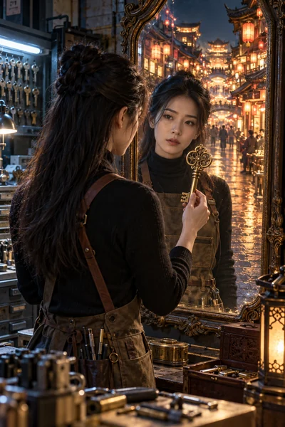 黄果魔改短剧《镜中长街未打烊》钥匙的齿纹是锁，长街才会打烊。
